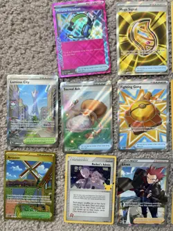 Pokemon TCG 13-Card Holo Full Art Trainer/Energy Lot | Mega Signal Sacred Ash - Image 2