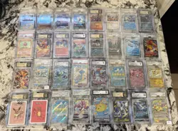 Pokemon TCG Japanese 47-Card Lot Holo Full Art Graded Pikachu Charizard - Image 1