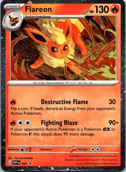 Flareon - (Cosmos Holo) 167 SV: Scarlet & Violet Promo Cards Promo Holofoil NM - Image 1