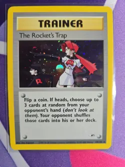 The Rockets Trap Trainer Holo Card 19/132 Gym Heroes LP+ Condition Unlimited ED - Image 1