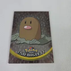 1999 TOPPS Pokemon TV Animation Card Diglett #50 Holo - Image 1