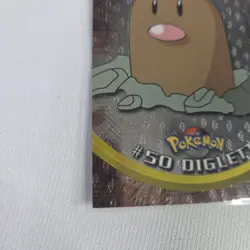 1999 TOPPS Pokemon TV Animation Card Diglett #50 Holo - Image 4