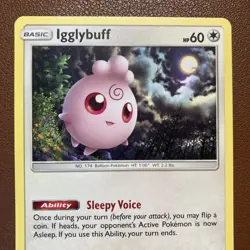 Igglybuff 168/236 Non Holo SM - Cosmic Eclipse - Pokemon Card - NM - Image 2