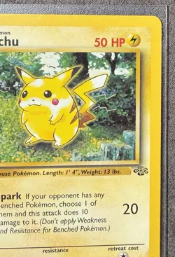 1st Edition Pikachu 60/64 Jungle WOTC LP Vintage Pokemon Card - Image 2