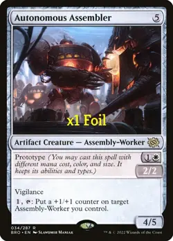 MTG Foil The Brothers' War BRO Automonous Assembler MINT - Image 1