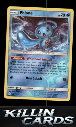 Reverse Holofoil Phione 57/236 Pokemon Rare SM - Cosmic Eclipse Card NM - Image 1