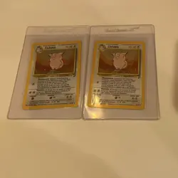 2 Holo Base set 2 Clefable Pokemon cards Near mint - Image 1