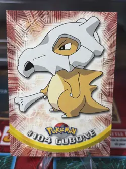 Topps TV Animation Edition Cubone #104 English Pokemon Card 1999 Blue Label LP - Image 1