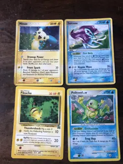 Lot Of 39 Pokemon Cards Including Minun, Suicune, Pikachu, Politoed & More - Image 2