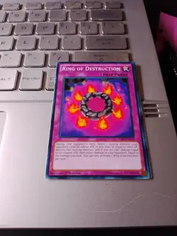 Ring of Destruction SDKS-EN033 Structure Deck Seto Kaiba Yu-Gi-Oh 1st Edition Nm - Image 1