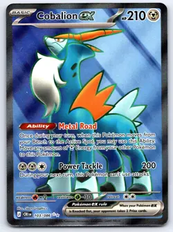 Cobalion ex 103/086 Ultra Rare ME04 Chaos Rising Pokemon Holo NM - Image 1