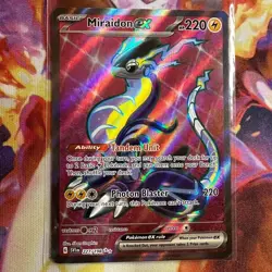 POKEMON MIRAIDON EX 227/198 FULL ART SECRET RARE SCARLET & VIOLET - Image 1