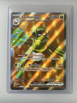 Pokemon Spidops EX TCG Scarlet & Violet Base Set Holo Ultra Rare Card 223/198 - Image 1