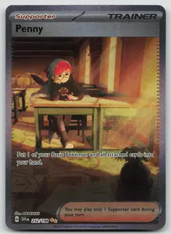 Pokemon Penny 252/198 Scarlet & Violet Special Illustration Rare Holo NM - Image 1