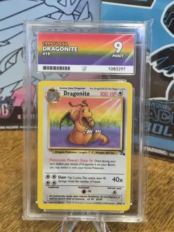 Pokemon TCG Dragonite Holo Card Base Set Fossil 1999 Vintage WOTC Ace 9 Mint #19 - Image 1