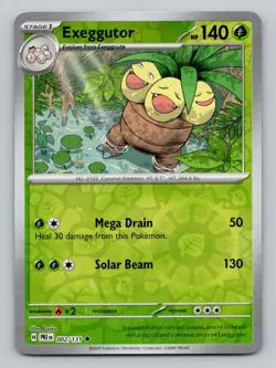 Exeggutor 002/131 Uncommon Prismatic Evolutions Pokemon Reverse Holo Near Mint - Image 1