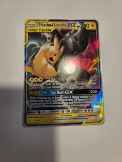 Pokemon Pikachu & Zekrom GX 33/181 : Team Up Holo TAG TEAM 240 - Image 1