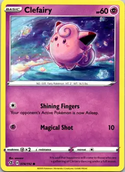 CLEFAIRY - 074/192 - REBEL CLASH - - LP - Image 1