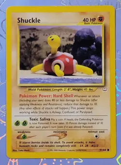 Shuckle 51/64 Neo Revelation Yuka Morii Clay Art Pokemon Card NM - Image 1