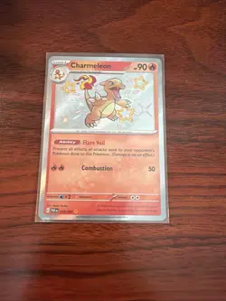 Pokemon TCG Charmeleon 110/091 Paldean Fates Shiny Holo Rare NM Condition - Image 1