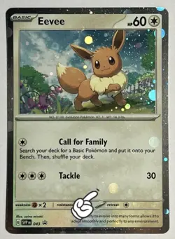 Eevee SVP043 (NM) •HEAVY HOLOBLEED• Scarlet & Violet: Black Star Promo 2023 TCG - Image 1