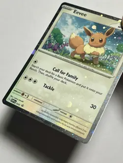 Eevee SVP043 (NM) •HEAVY HOLOBLEED• Scarlet & Violet: Black Star Promo 2023 TCG - Image 5