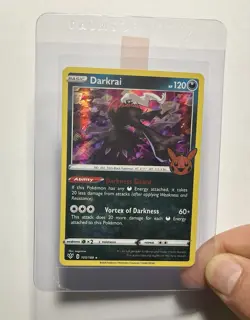 Darkrai 105/189 (MP) Holo Rare Sword & Shield: Trick Or Trade 2022 Pokemon TCG - Image 4