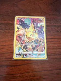 Pokemon Pikachu TCG Full Art Secret Rare Holo Card Crown Zenith 160/159 - Image 1