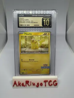 Pikachu 214 Illustration Contest 2024 Winner Pokemon CGC 10 Pristine - Image 1