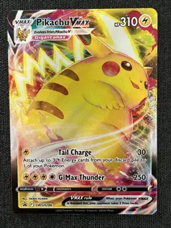 Pikachu VMAX SWSH286 Sword & Shield Black Star Promo Pokemon TCG Holo Card NM - Image 1