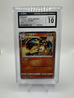 2018 Pokemon Japanese Tag Bolt Charizard Holo Rare Card 013/095 CGC 10 - Image 1