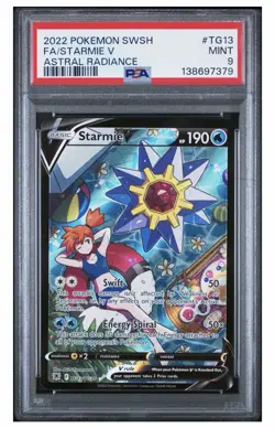 Pokemon Starmie v 2022 Sword & Shield Astral Radiance TG13/TG30 Full Art PSA 9 - Image 1