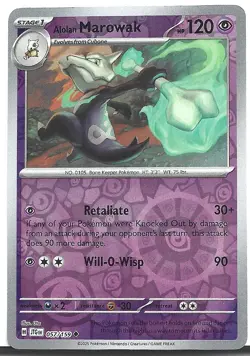 Alolan Marowak Reverse Holo - SV09: Journey Together 057/159 - NM Pokemon - Image 1