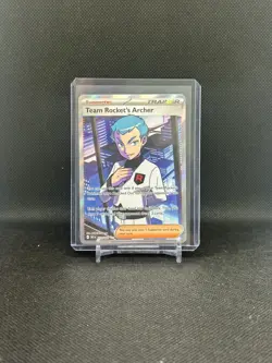 Pokemon Team Rocket's Archer 223/182 Destine Rivals Full Art Holo ENG NM - Image 3