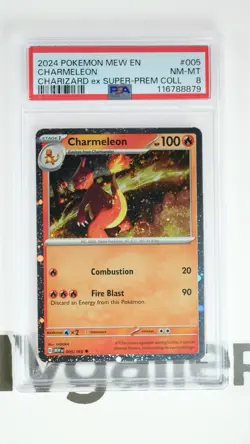 2024 Pokemon 151 EN | Charmeleon 005/165 Cosmos Holo Promo PSA 8 Super Premium⁠ - Image 3