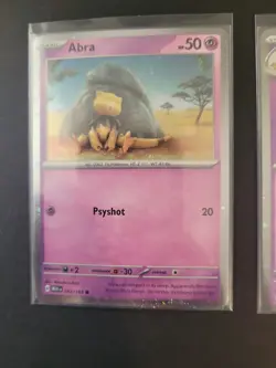 Pokemon 151 Abra 063 Kadabra 064/165 Alakazam ex SVP 050 Cosmos Holo Promos - Image 2