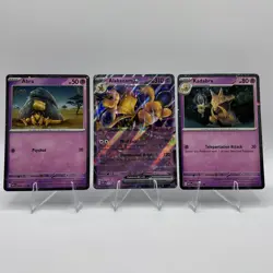 Abra 063/165, Kadabra 064/165 Cosmos Holo + Alakazam ex 050 Promo - Pokemon 151 - Image 1