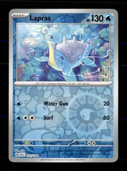 Lapras 31/142 Uncommon Stellar Crown Pokemon Reverse Holo Near Mint - Image 1