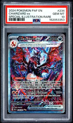 2024 POKEMON PAF EN-PALDEAN FATES SPECIAL ILLUSTRATION RARE CHARIZARD EX PSA 10 - Image 1