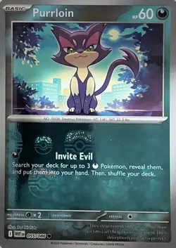 Purrloin (Master Ball Pattern) 055/086 Common SV: White Flare Pokemon Near Mint - Image 1