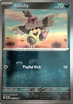 Vullaby (Master Ball Pattern) 063/086 Holo Common SV: White Flare Pokemon NM - Image 1