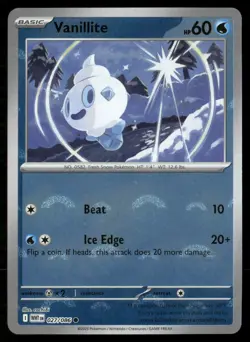 Vanillite (Poke Ball Pattern) 027/086 Common White Flare Pokemon Near Mint - Image 1