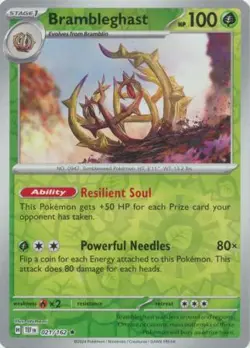 Brambleghast 21/162 Reverse Holo | Temporal Forces | Pokemon Card - Image 1