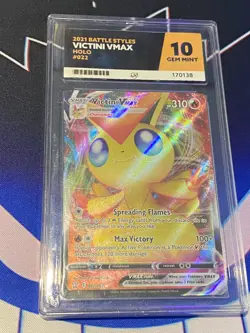 ACE 10 Victini VMAX 022/163 2021 Battle Styles Pokemon TCG (NOT PSA) - Image 1