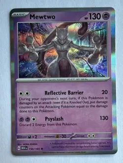 Mewtwo Holo Rare SV: Scarlet & Violet 151 150/165 Pokemon TCG - Image 1