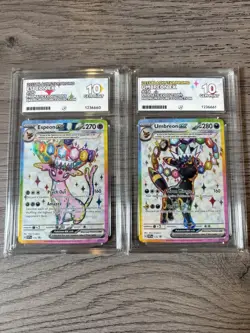 ACE 10 Umbreon Ex 176 Espeon Ex 175 Prismatic Evolutions Pokemon Cards - Image 1