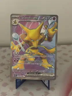 Pokemon TCG Alakazam Ex 188/165 Ultra Rare Sacarlet & Violet 151 - Image 1