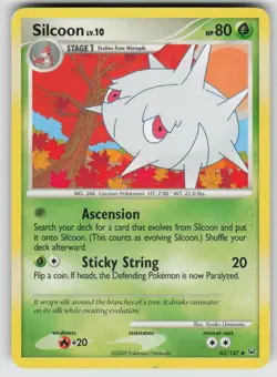 Silcoon 63/127 Uncommon Platinum Pokemon Heavily Played - Image 1