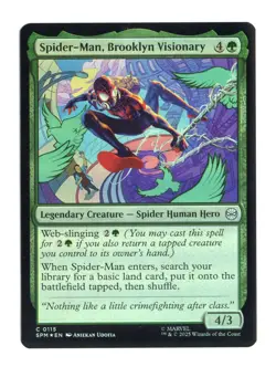 Spider-Man, Brooklyn Visionary C 115 Foil Marvel's Spider-Man MTG Card NM - Image 1