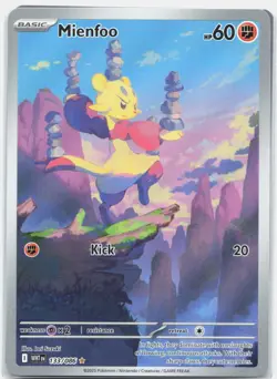 Mienfoo 133/086 Illustration Rare White Flare Pokemon Holo Near Mint - Image 1